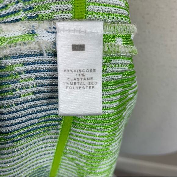 St. John Blue and Green Patterned Cardigan - Picture 7 of 8